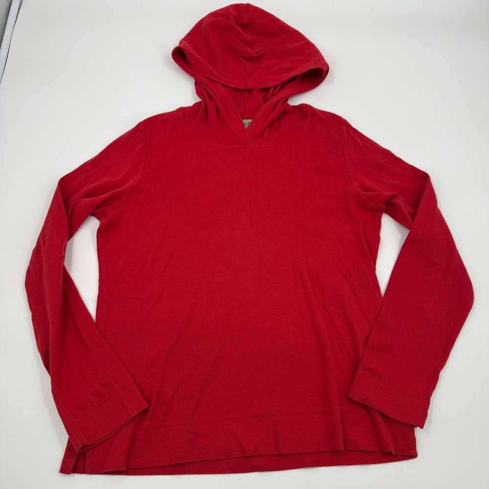 Vintage Royal Robbins Red Long Sleeve Hoodie Pullover Women's Size S Peru